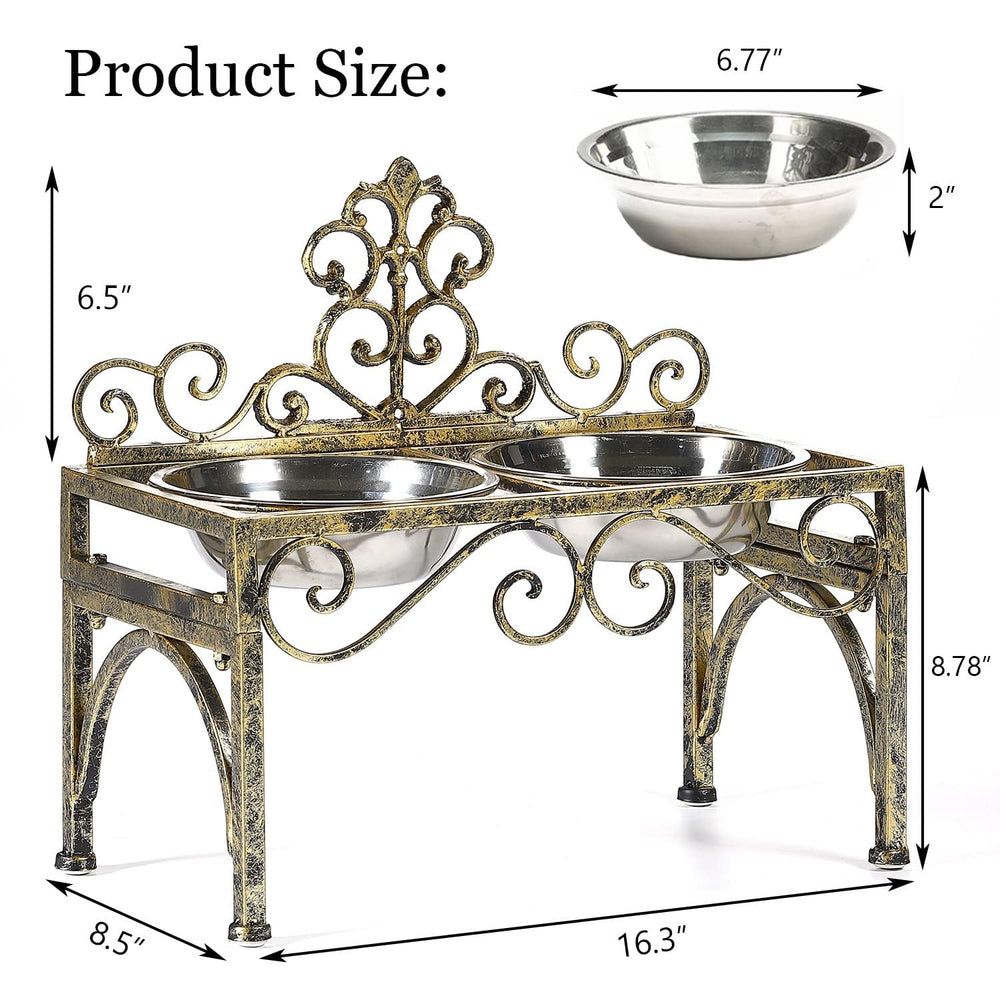 Aifeorzo, finition or antique, support métallique élégant pour intérieur.