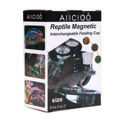 Aiicioo Gecko Feeder Ledge installé sur le terrarium pour accès repas