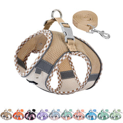 Aiitle harnais-chien-xxs avant: jacquard respirant pour le confort des promenades.