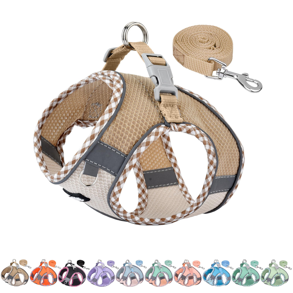 Harnais AIITLE Teacup, vue dos, confort durable pour chiot