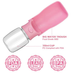 AIKIDS bouteille anti-fuites pour chien rose, idéal pour promenades