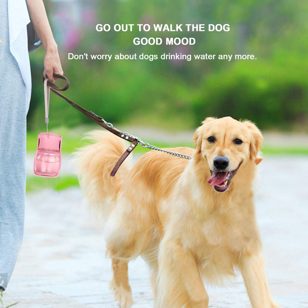 AIKIDS bouteille eau chien voyage rose, compagnon hydratation en extérieur