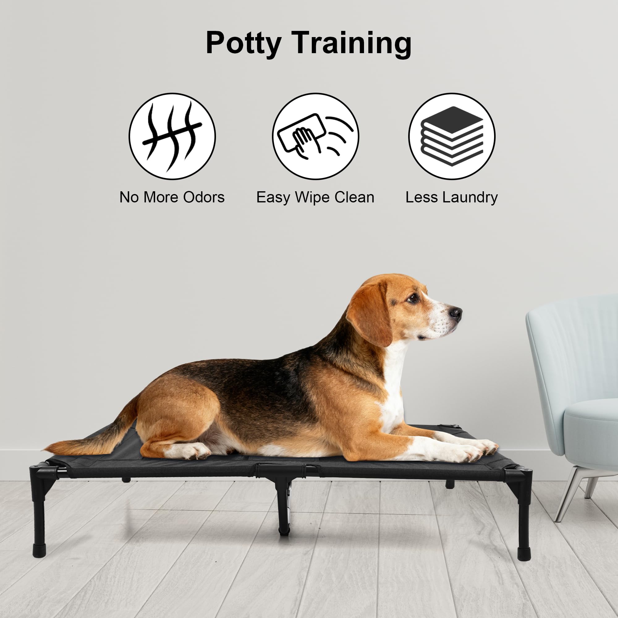 Aimease lit chien surélevé base imperméable pour extérieur propre