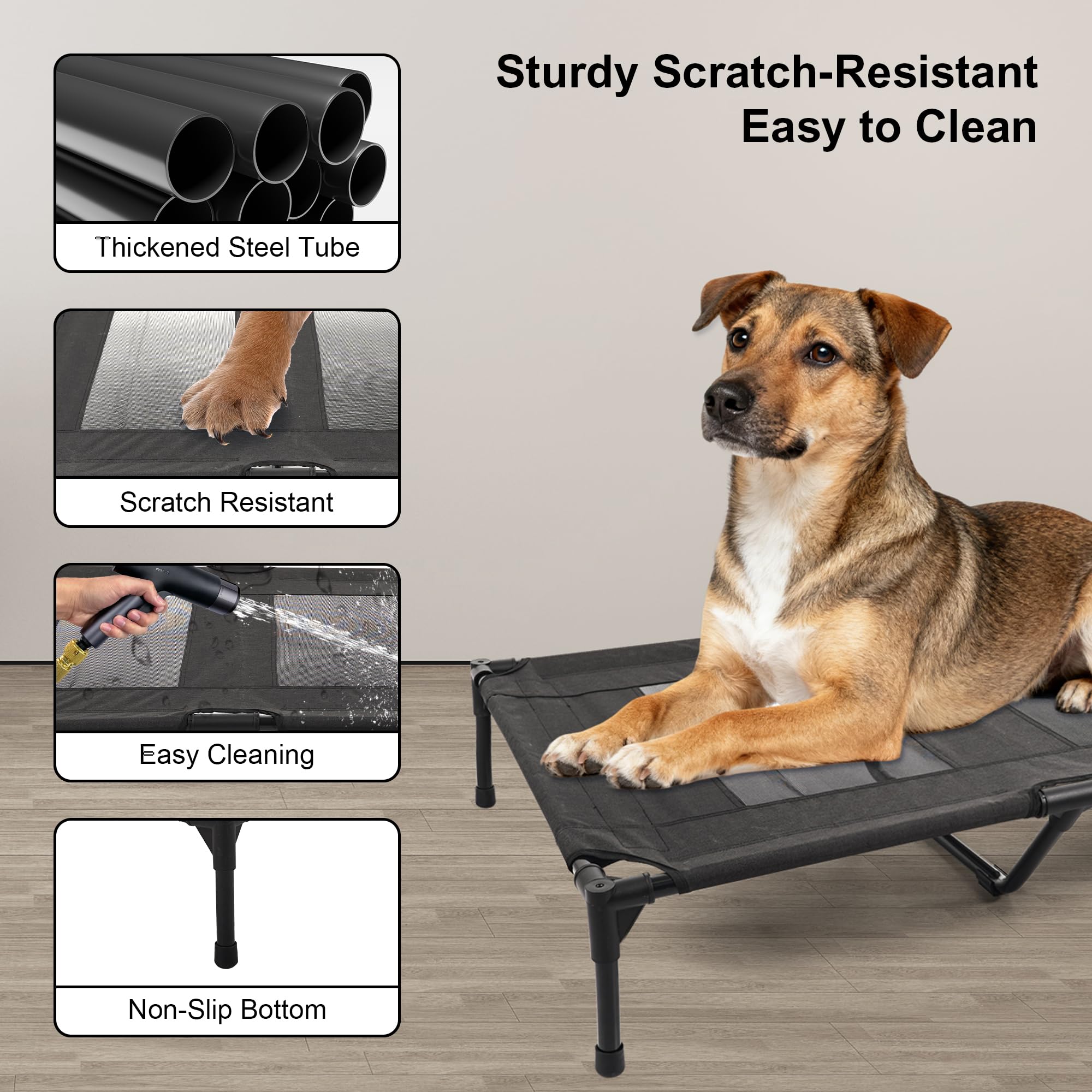 Aimease lit chien surélevé pliable pour voyage et stockage