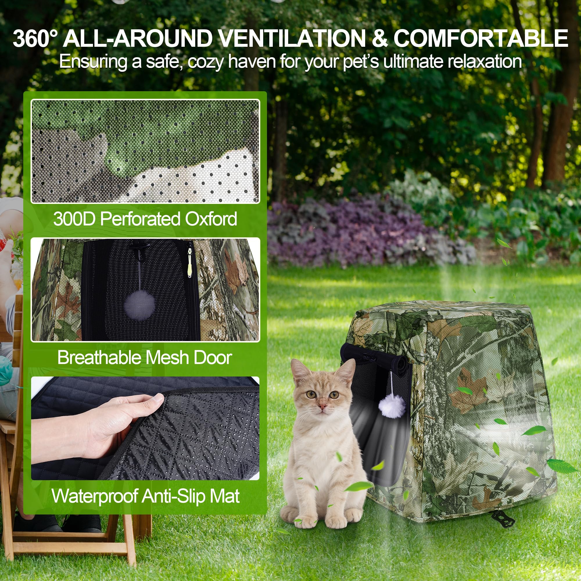 Tente camouflage Aimease au design extérieur élégant et discret.