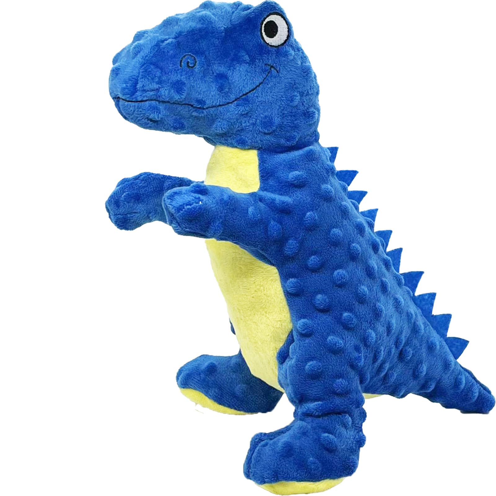 AIMETING Jouet chien sans garniture dinosaure bleu, idéal pour le jeu interactif.