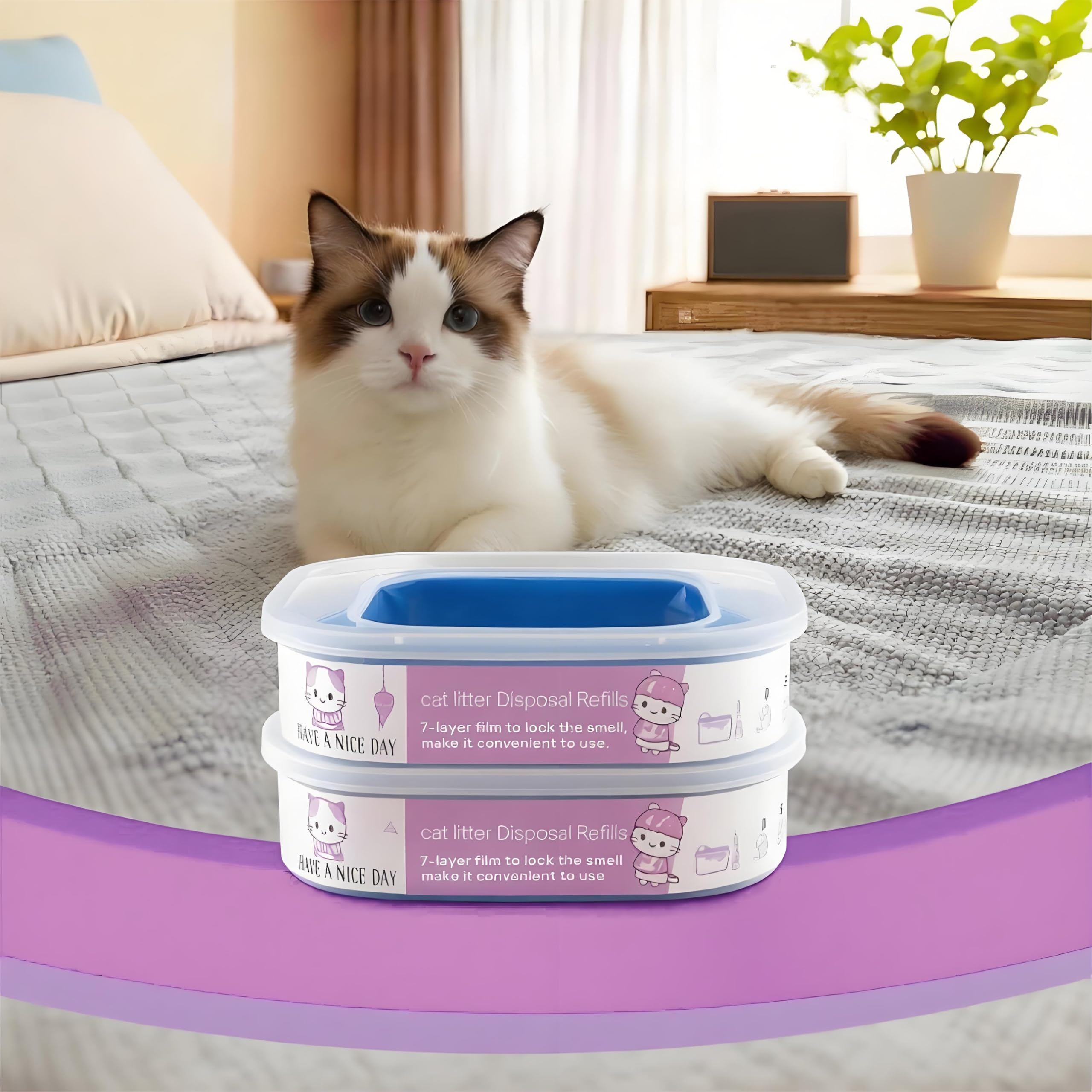 Cartouche AIMIDODO recharge 28ft, compatibilité Pet Genie Standard/Plus/Style Pail.