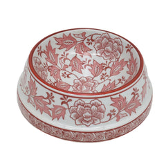 Aimusego bol petit/medium en céramique rose et blanc pour chats et petits chiens.