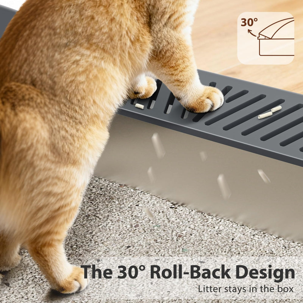 AIPERRO boite-litiere-nettoyage-simple: surfaces lisses pour nettoyage rapide.