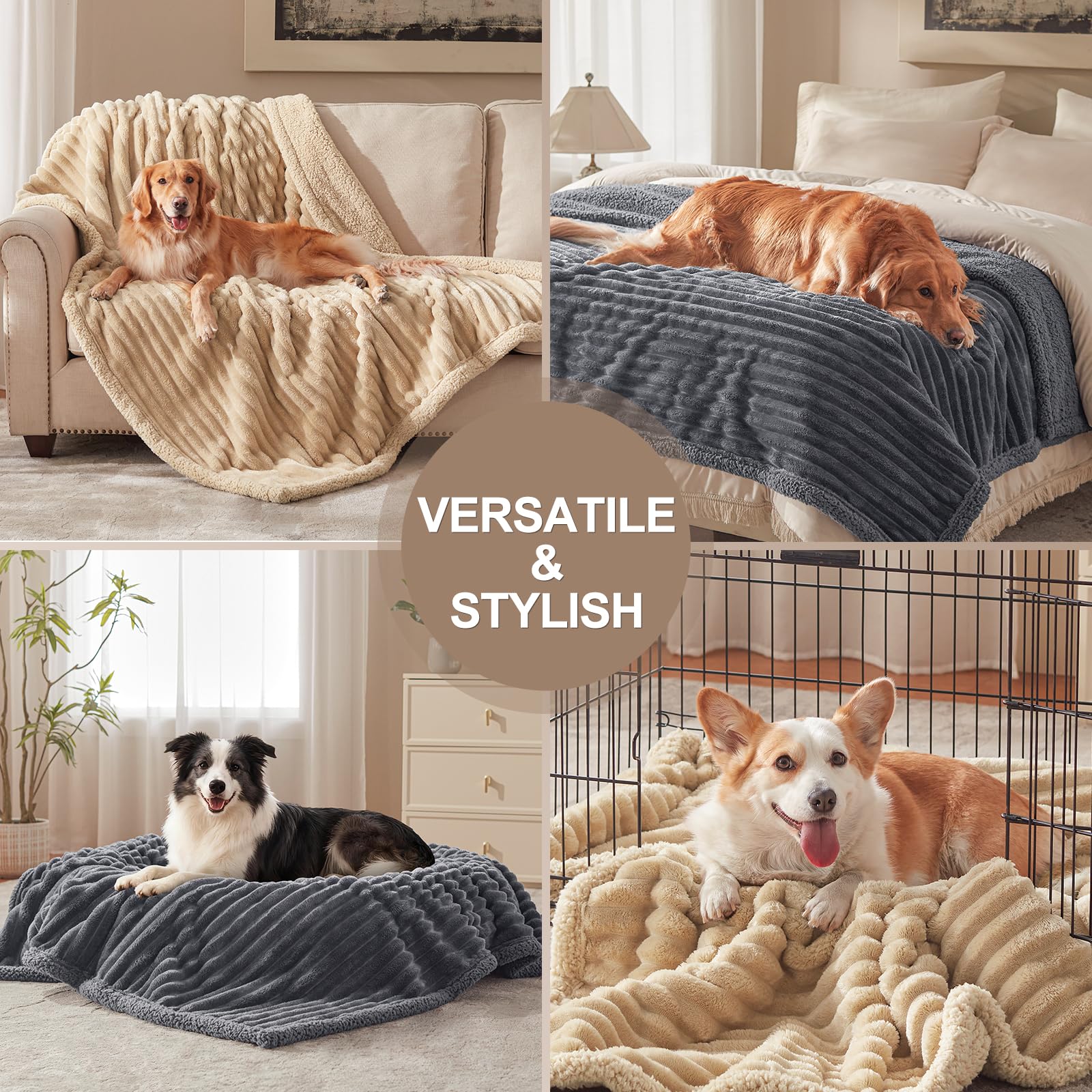 Dos texte flanelle de la couverture AIPERRO offre chaleur douce et texture premium