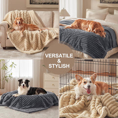 AIPERRO: couverture réversible gris clair et gris foncé.