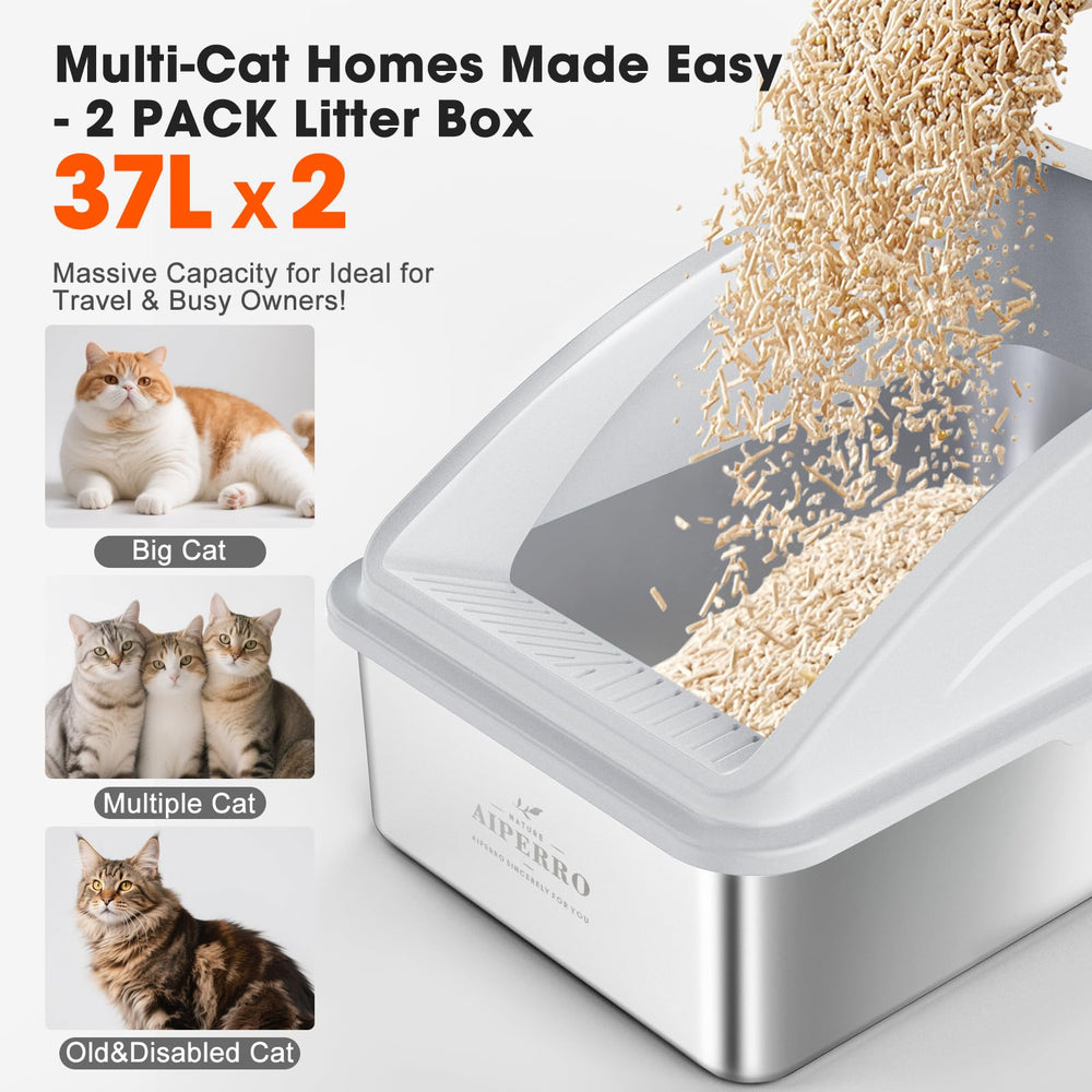 Parois hautes et robustes adaptées à diverses tailles de chats.