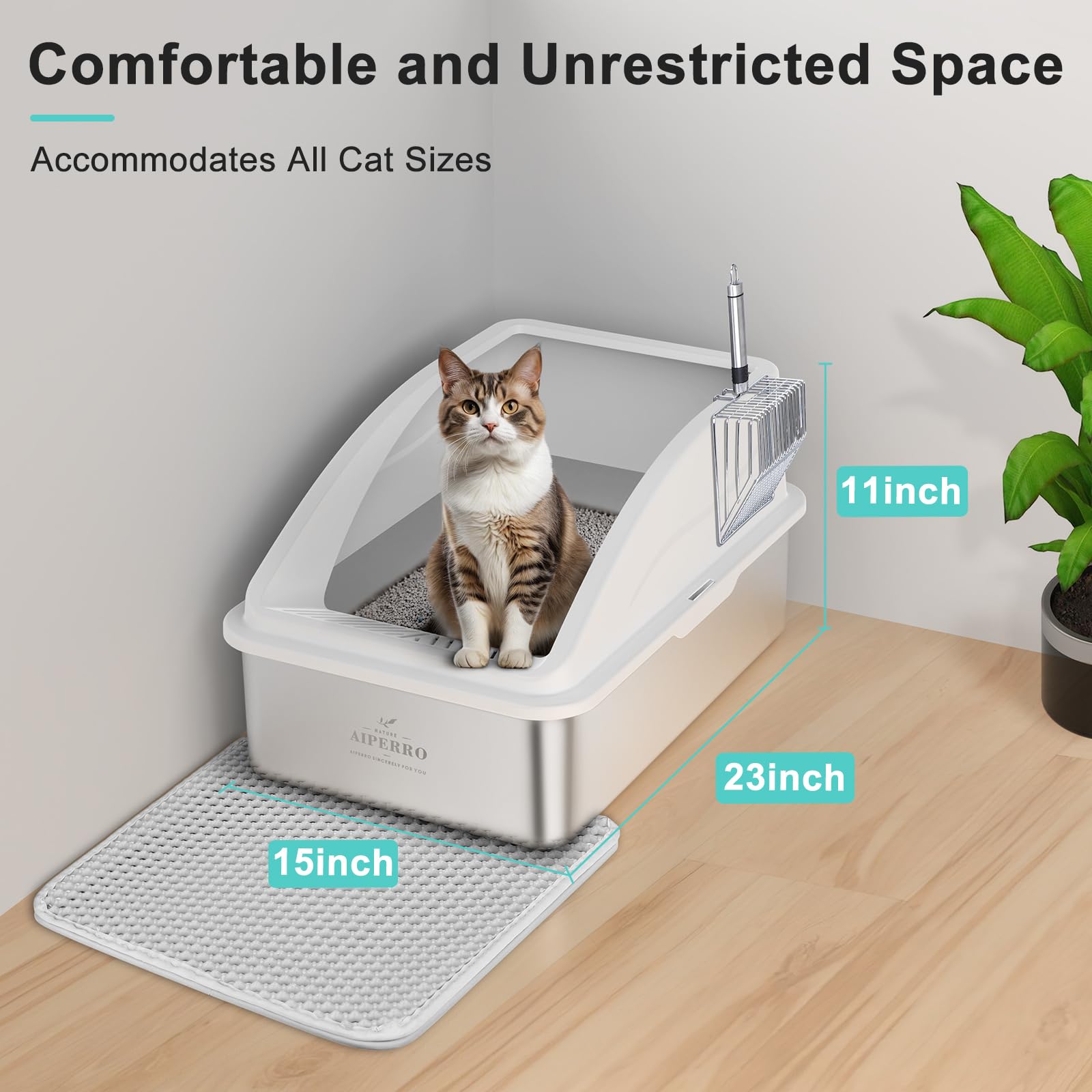 Tapis à litière double couche pour capturer les particules.