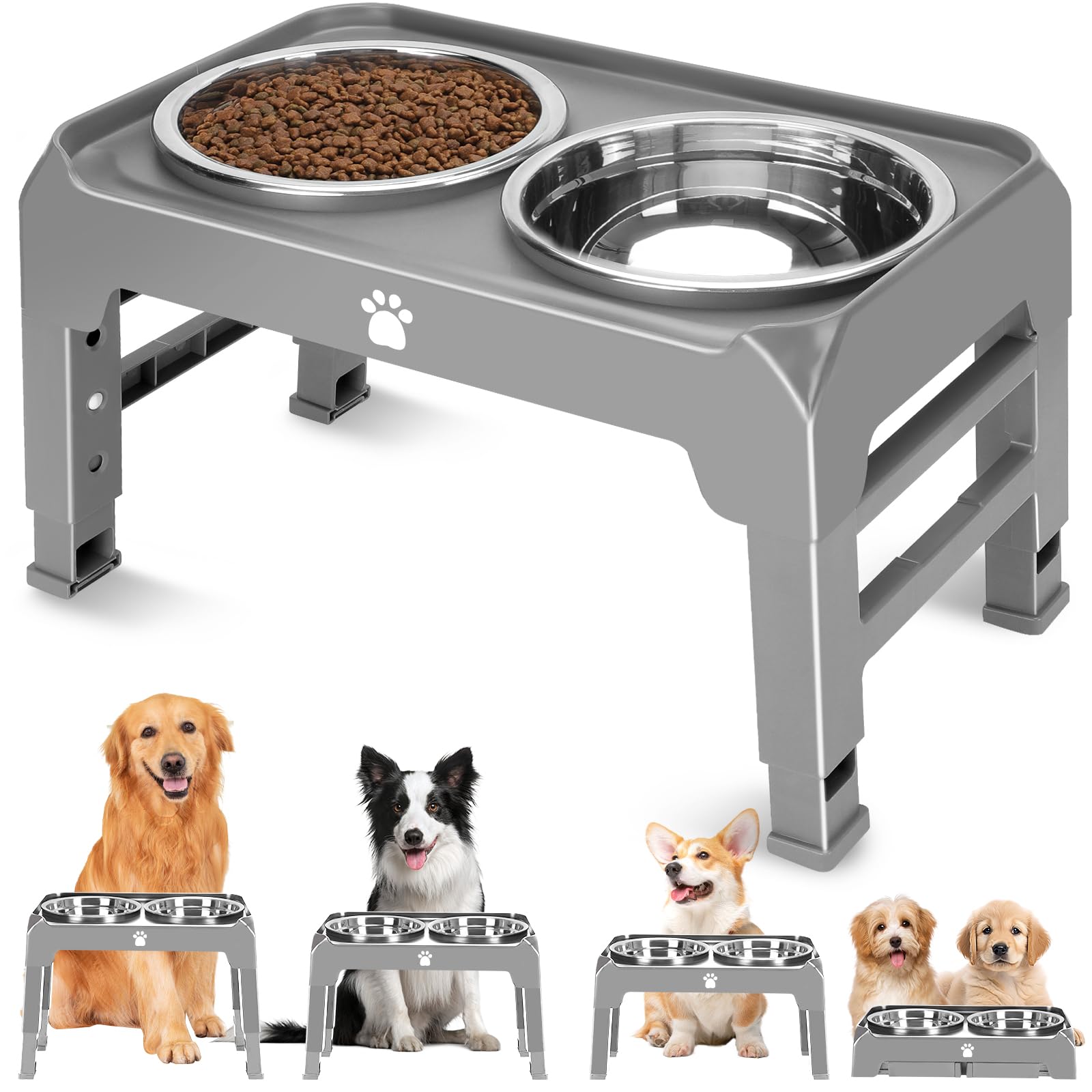 AIRMX support gamelles surélevé pour chiens, posture de repas améliorée.