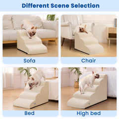 Airpanda échelle-chien-4-etages-lit-moyen — idéale pour monter sur un lit moyen.