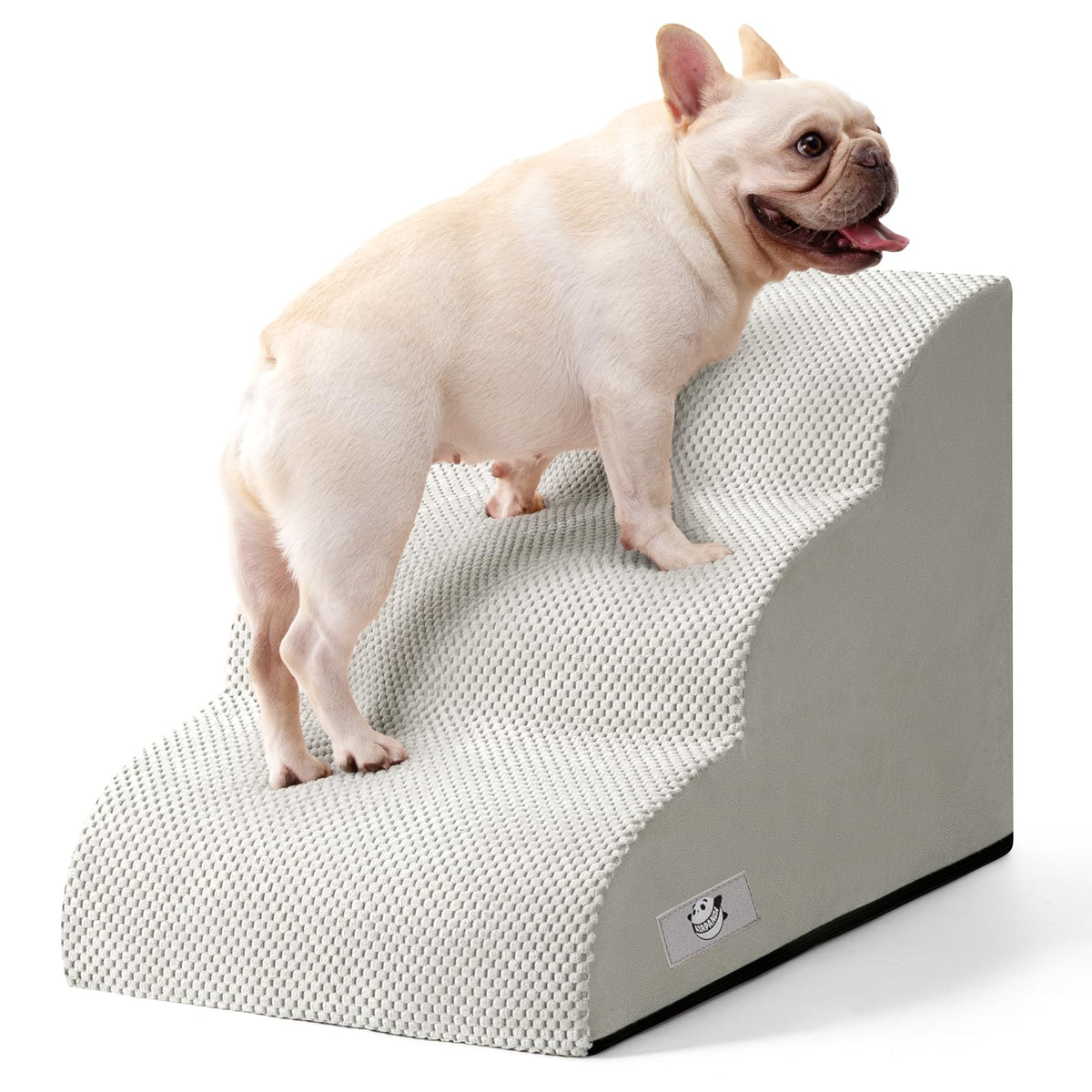 Airpanda escalier 3 étages pour chien et chat sur canapé, facilite l’accès.