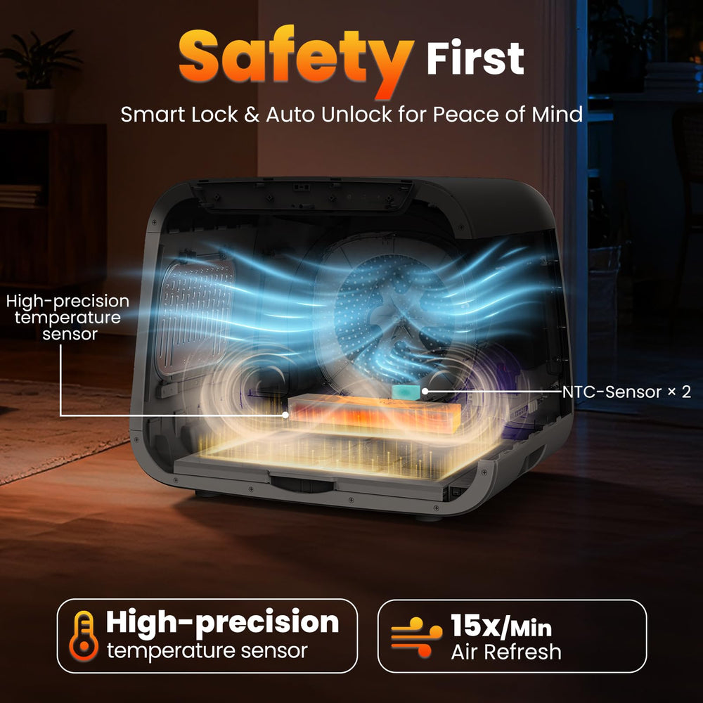 Airrobo ventilation-360deg, flux d'air complet pour un séchage homogène.