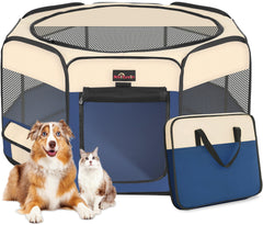 Enclos pour chien Aivituvin ouvert et pliable, parfait intérieur et extérieur.
