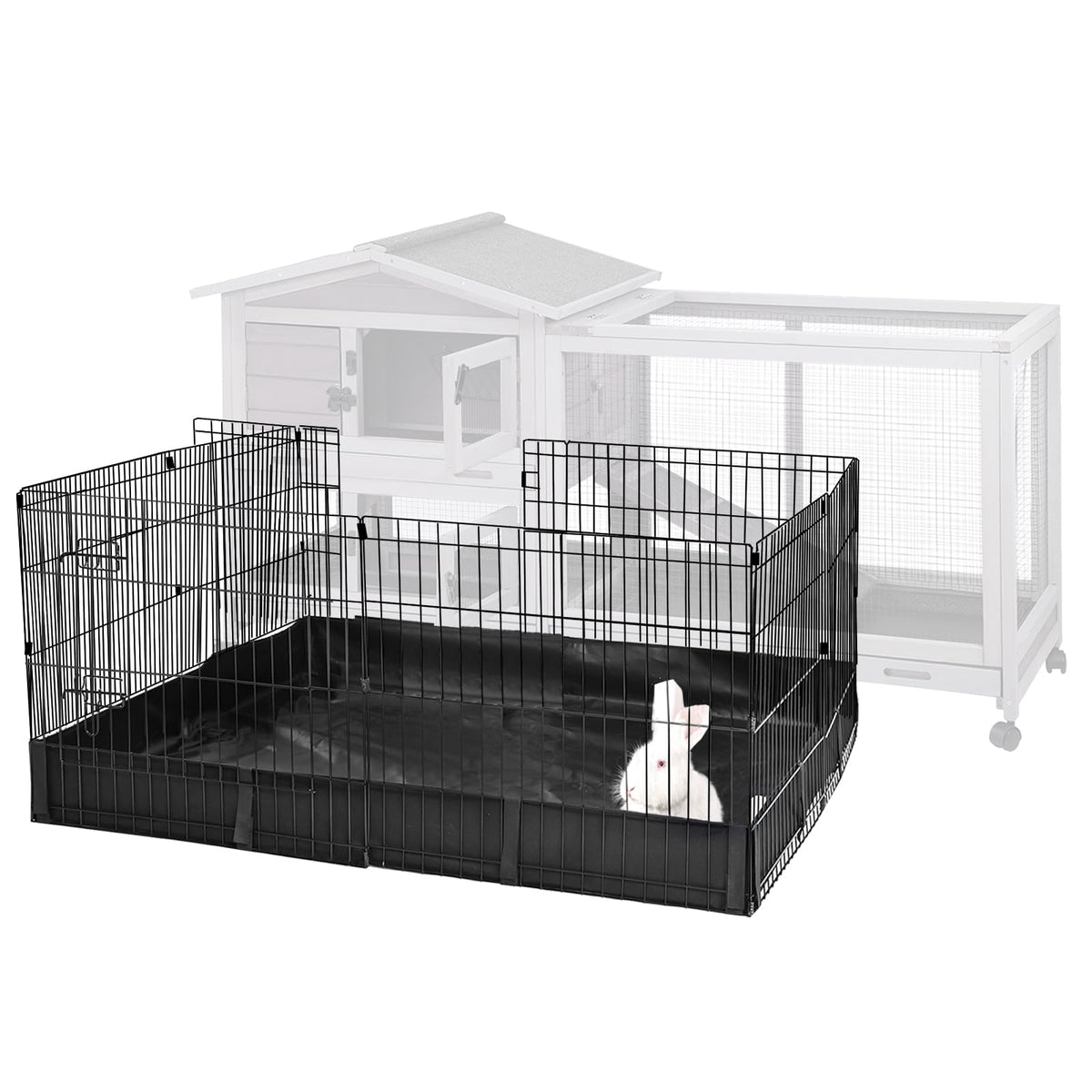 Aivituvin extension parc – espace 16 pieds carrés pour petits animaux.