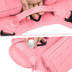 AIWAI harnais rose avec boucles métalliques, fixation sécurisée et durabilité.
