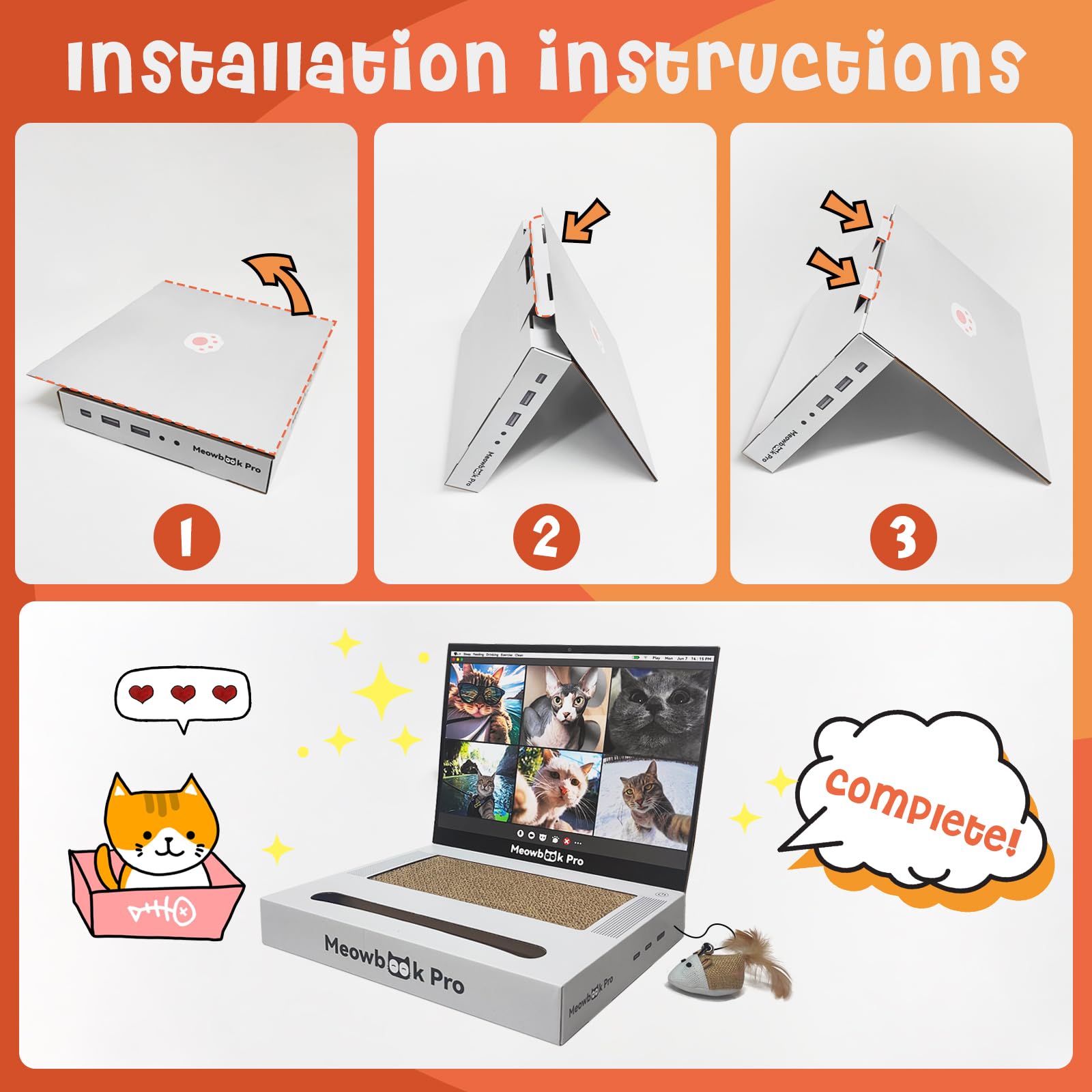 AIWEILUCK chat-utilisation-grattoir: stimulation visuelle et activité physique.