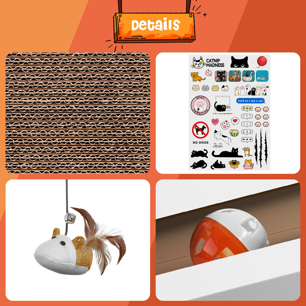 AIWEILUCK ordinateur-portable-carton-interactif: design ludique qui amuse les chats.