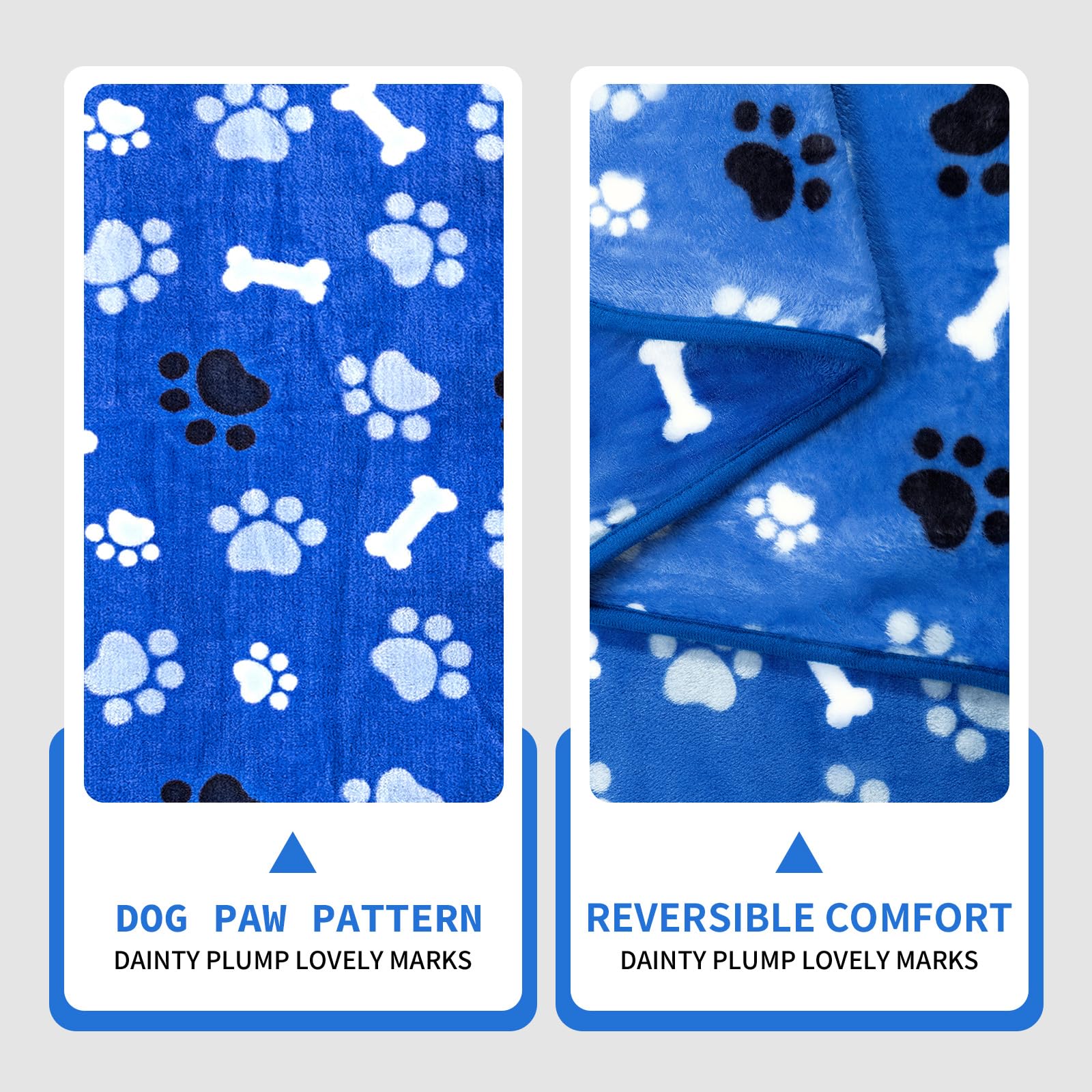 AIWEK velours double-face bleu, douceur luxueuse pour le quotidien des animaux.