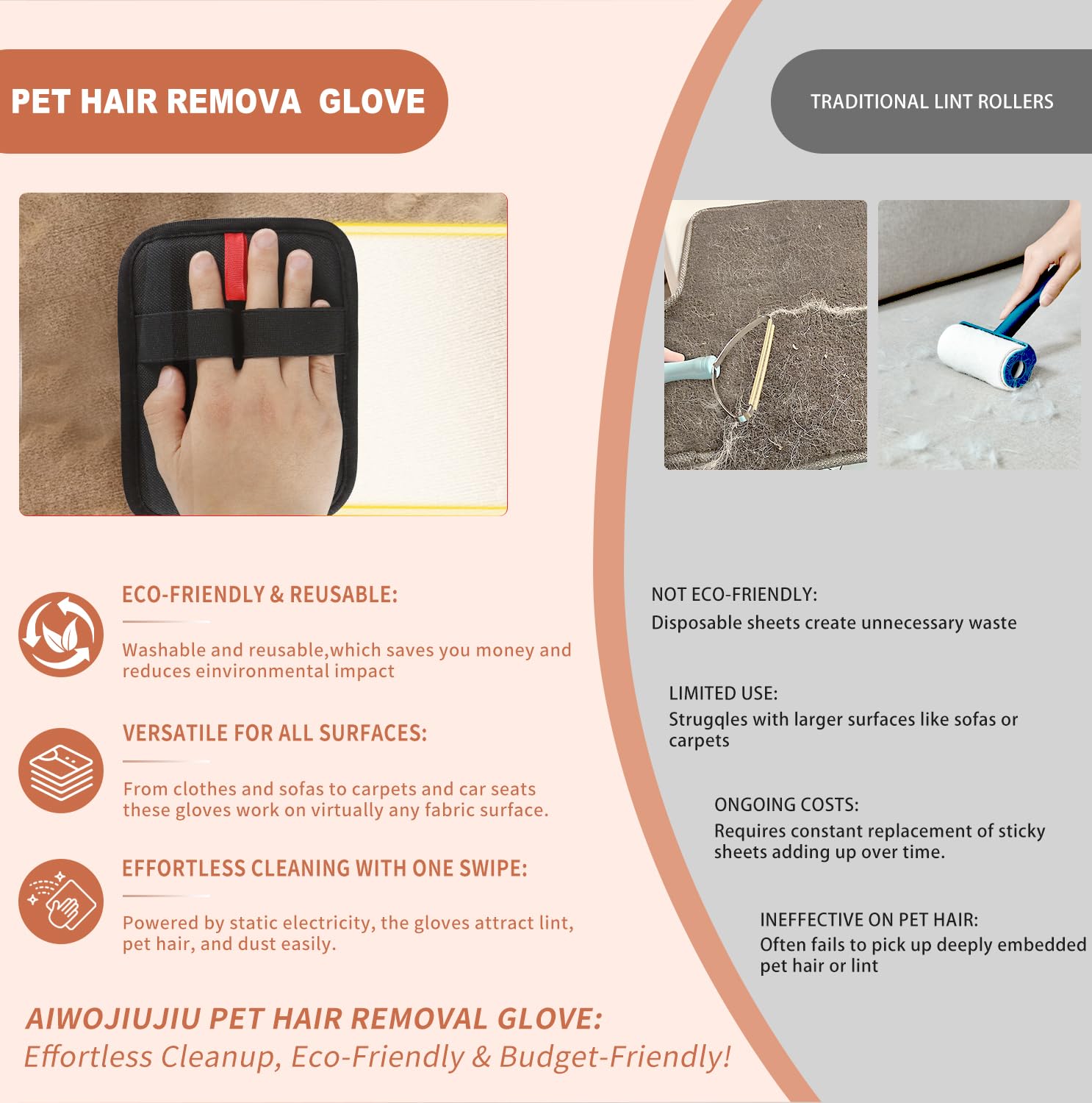 Gants Aiwojiujiu portables et pendables, pratique en voyage.