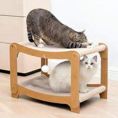 AIXINPET Lits sisal étage : double niveau pour chats actifs.