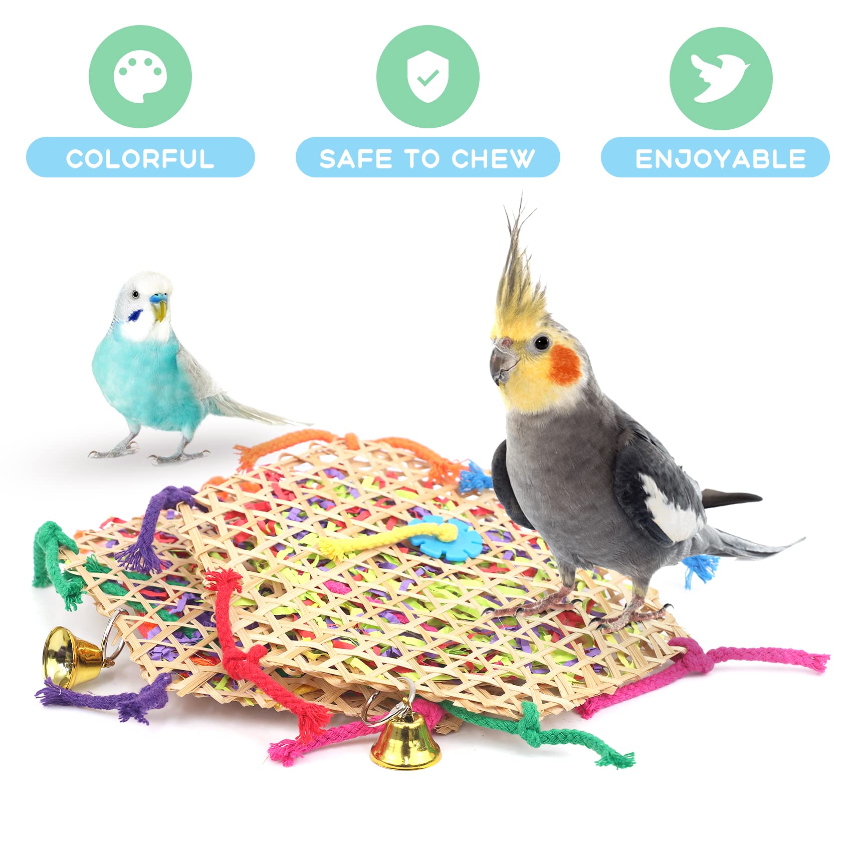 AK KYC Ensemble de jouets pour petits et moyens oiseaux, enrichissement polyvalent.