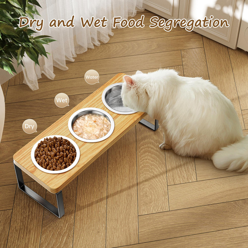 AKAOLA bol chat incline 10° pour repas ergonomique et peu de déversements