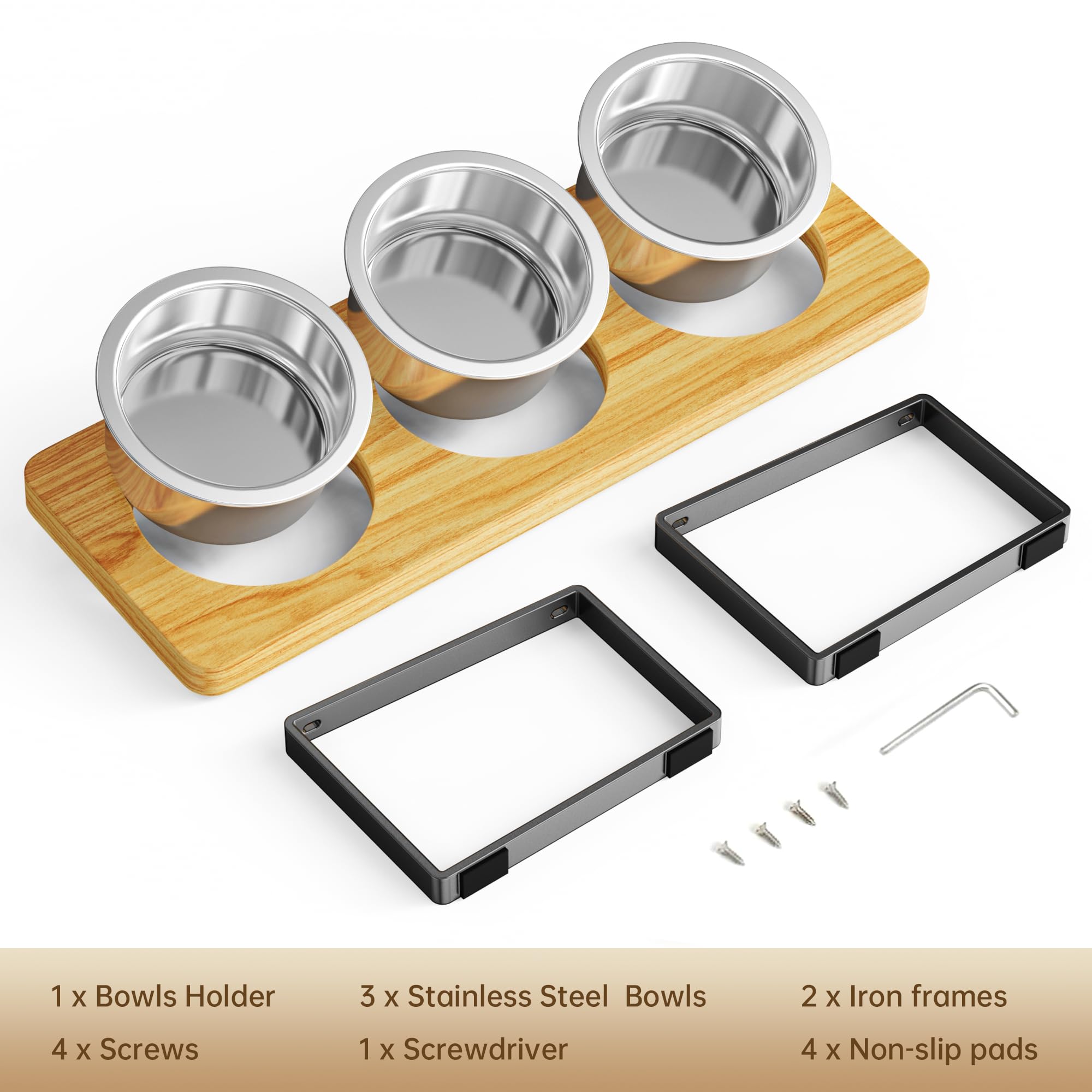 AKAOLA conception durable bois et inox pour confort d'alimentation
