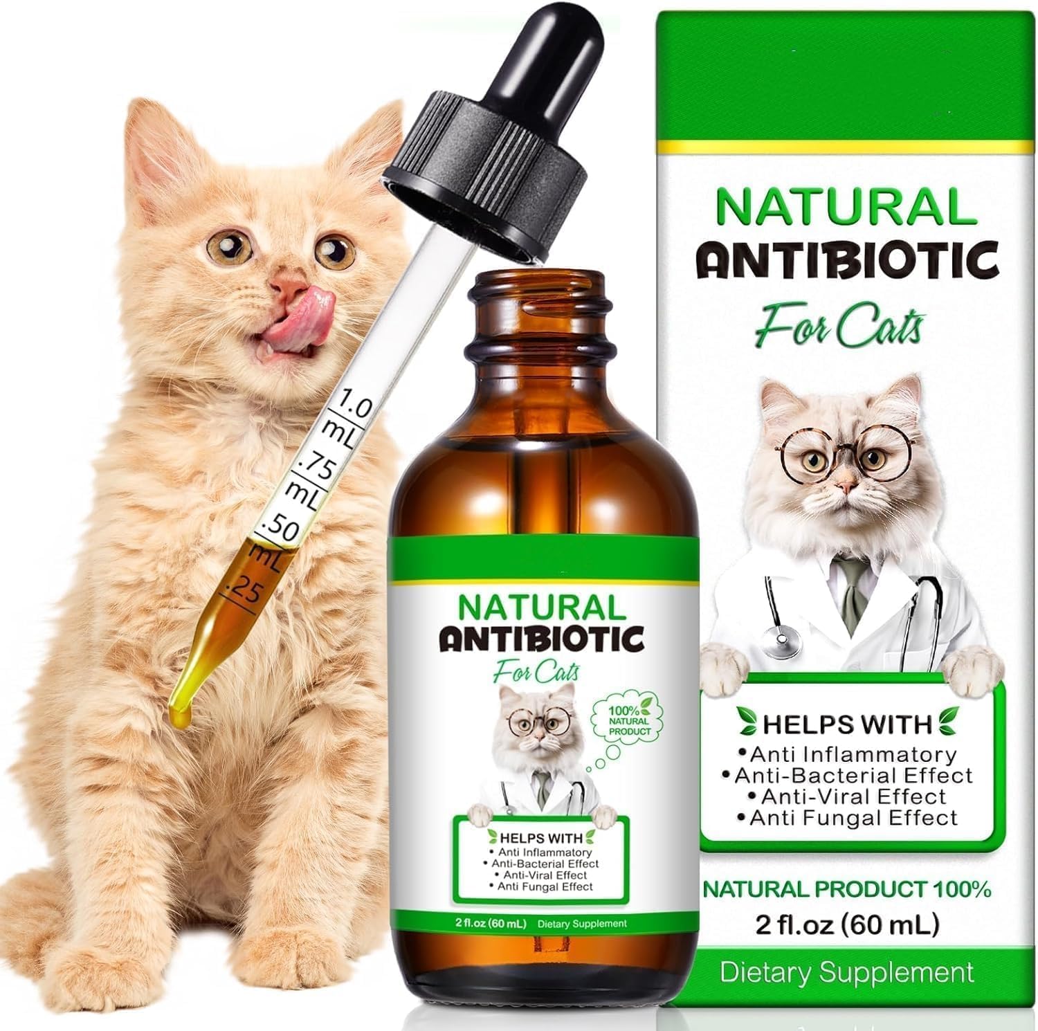 Akareni Chat - bouteille liquide d antibiotique naturel pour le soutien immunitaire naturel