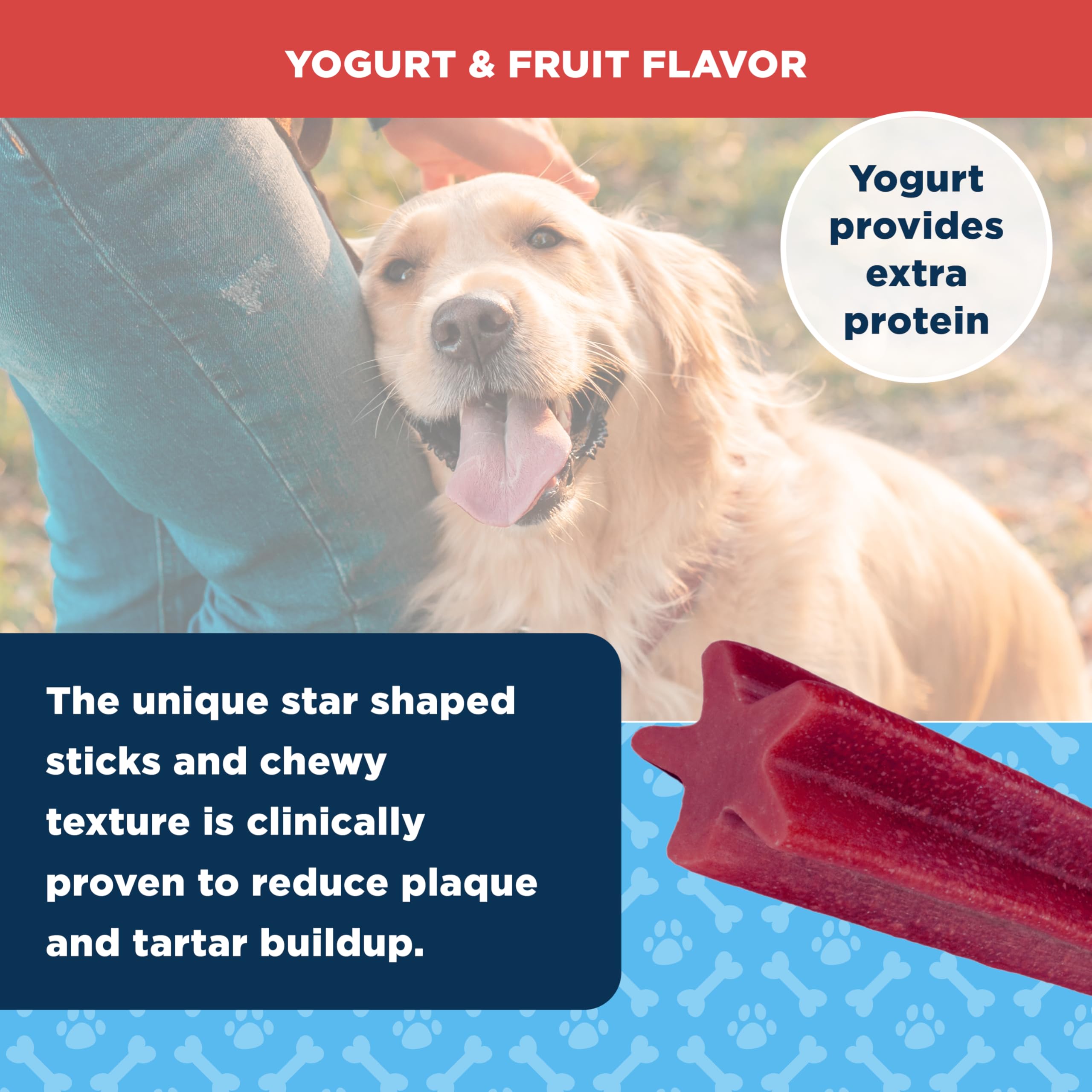 AKC Yogourt et Fruits peut aider à réduire dépôts et tartre.