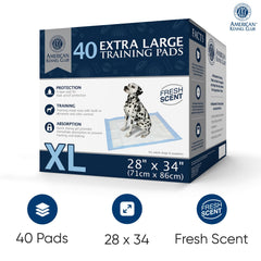 AKC-puppy-pads XXL Plus 28x44: protection anti-fuite adaptée aux foyers multi-chien.