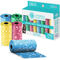 Sacs AKC lavande sur rouleaux faciles à détacher et à utiliser