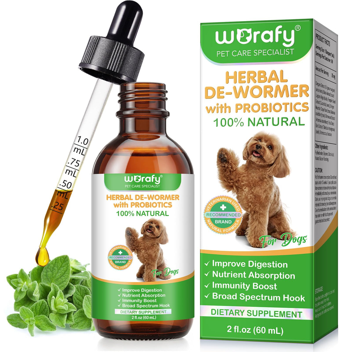 Akeeronn défense intestinale chien — flacon compact offrant un soutien digestif naturel.