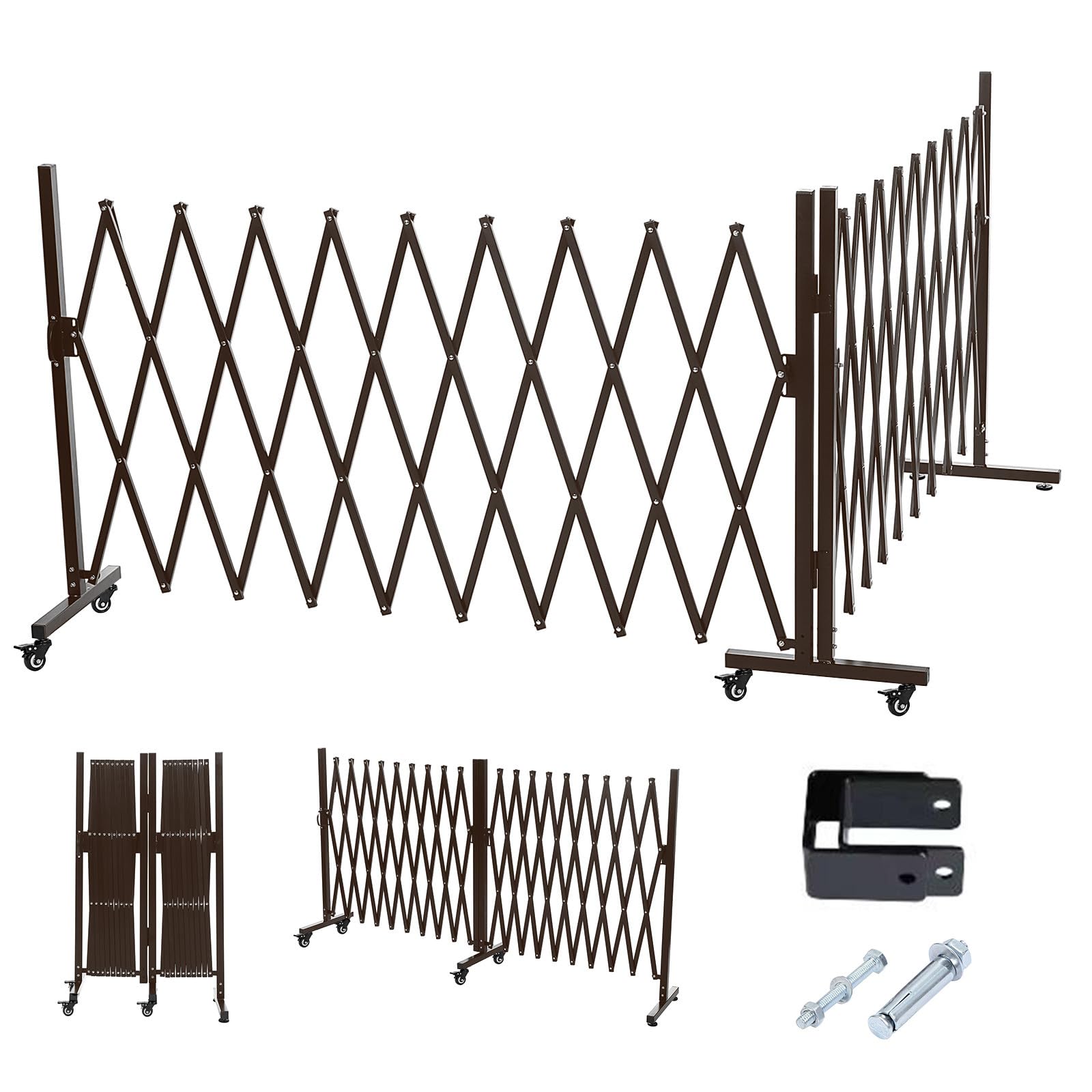 Barrière AkiiGer noire extensible pour chiens, idéale en intérieur