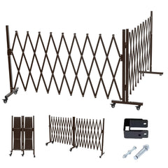 Barrière AkiiGer noire extensible pour chiens, idéale en intérieur