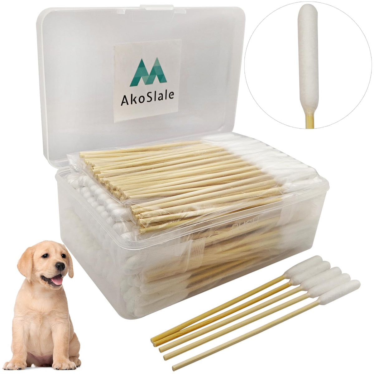 AkoSlale batonnet oreilles chien long 6 pouces destiné au nettoyage en profondeur