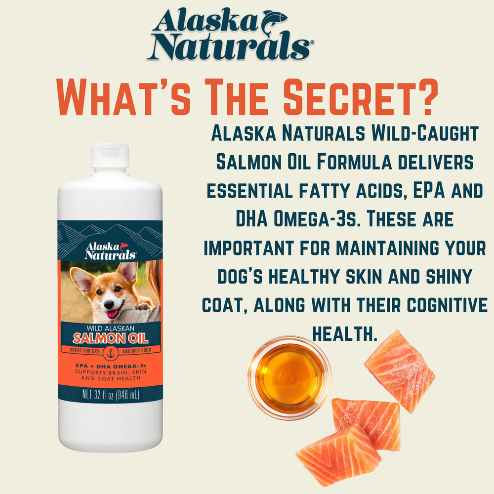 Alaska Naturals Flacon Liquide Saumon : format pratique pour l'ajout dans les repas.