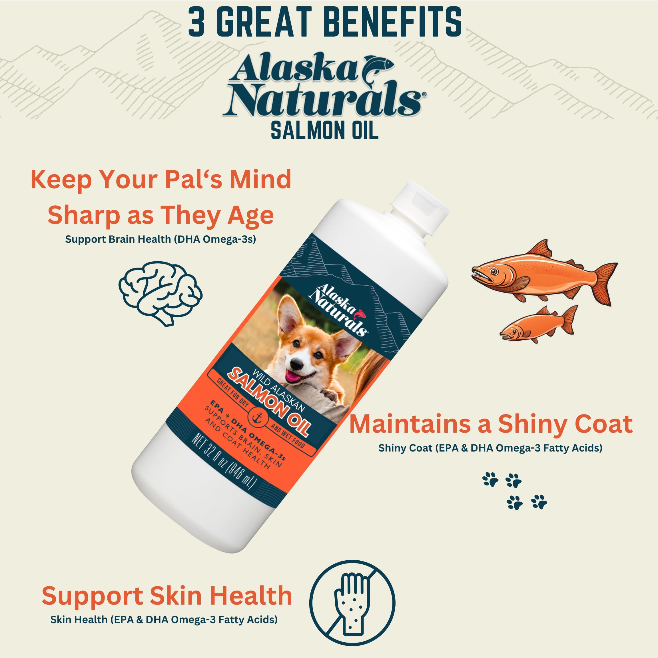 Alaska Naturals Poil Brillant Chien : pelage resplendissant et sain.