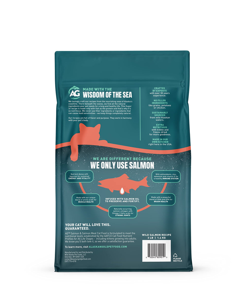 Alaskan Gold Super3+ ingrédients naturels fruits et légumes pour soutien digestif.