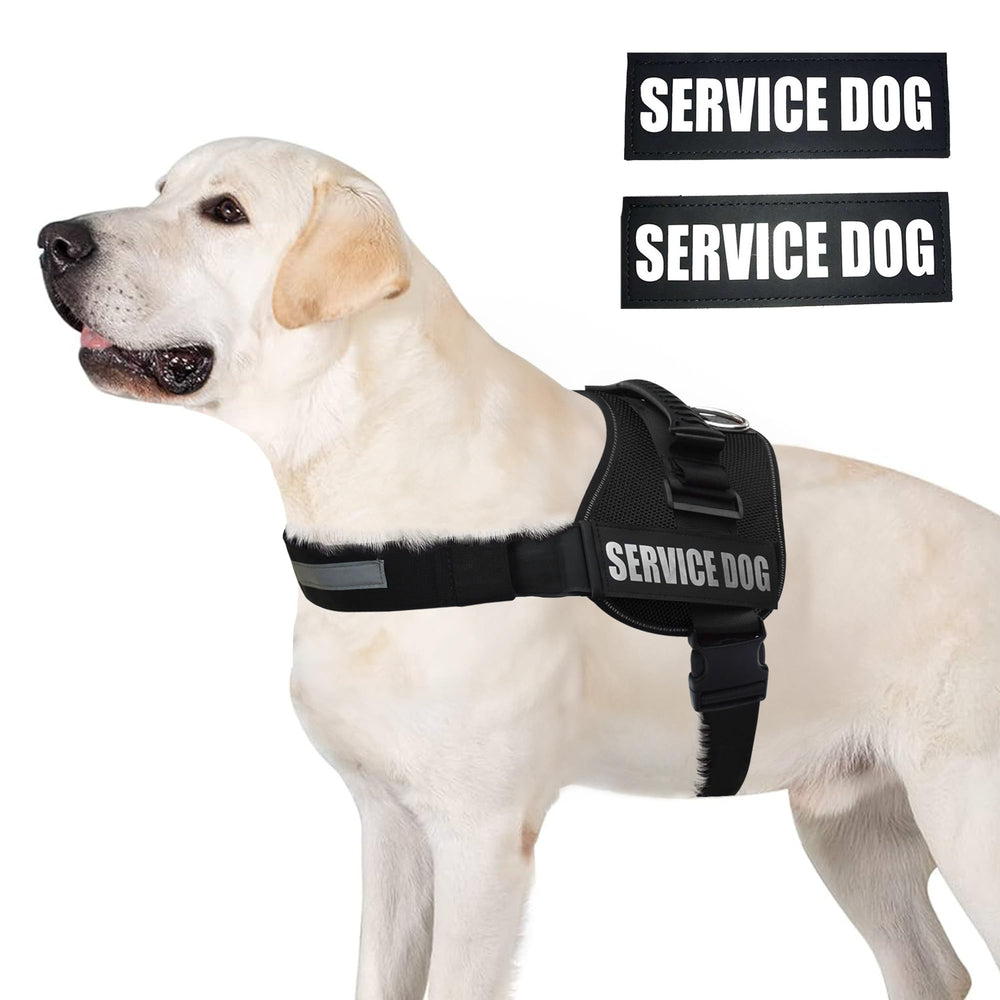 ALBCORP gilet service chien dos avec bandes réfléchissantes pour la visibilité.