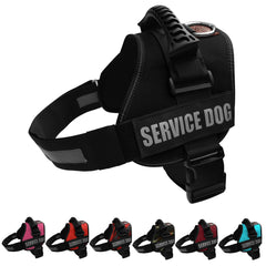 ALBCORP gilet service chien réfléchissant avec anse pour un contrôle sûr.