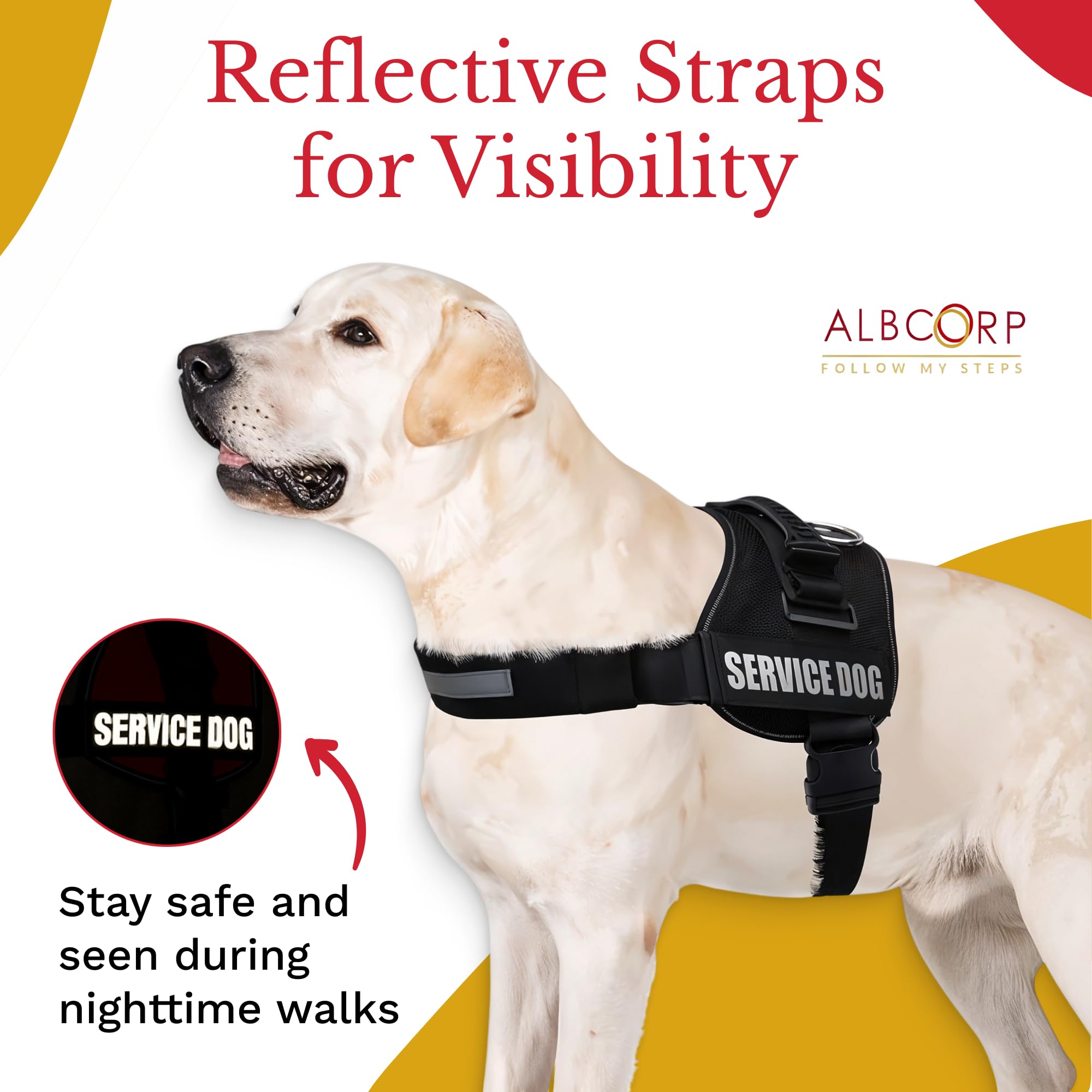 ALBCORP gilet service chien rembourrage mesh pour le confort.