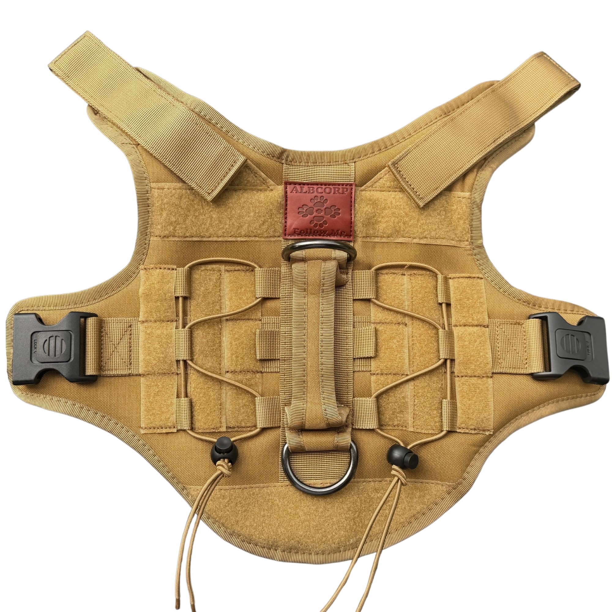 ALBCORP harnais tactique chien avec attache dos pour promenades détendues.