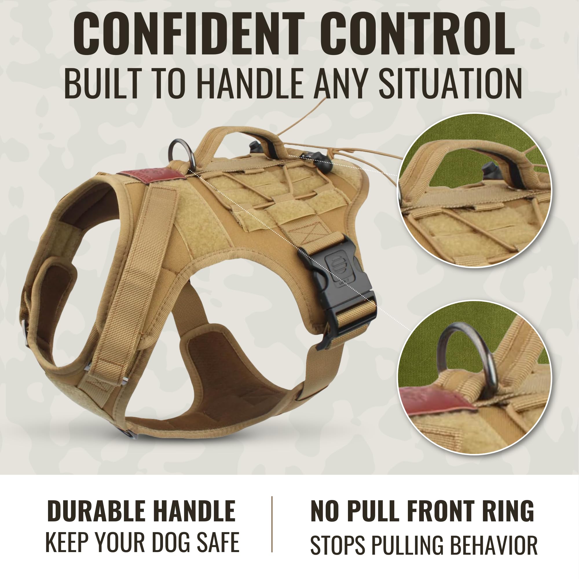 ALBCORP harnais chien tactique système MOLLE pour accessoires.