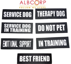 Patch amovible et interchangeable ALBCORP pour chien de service.