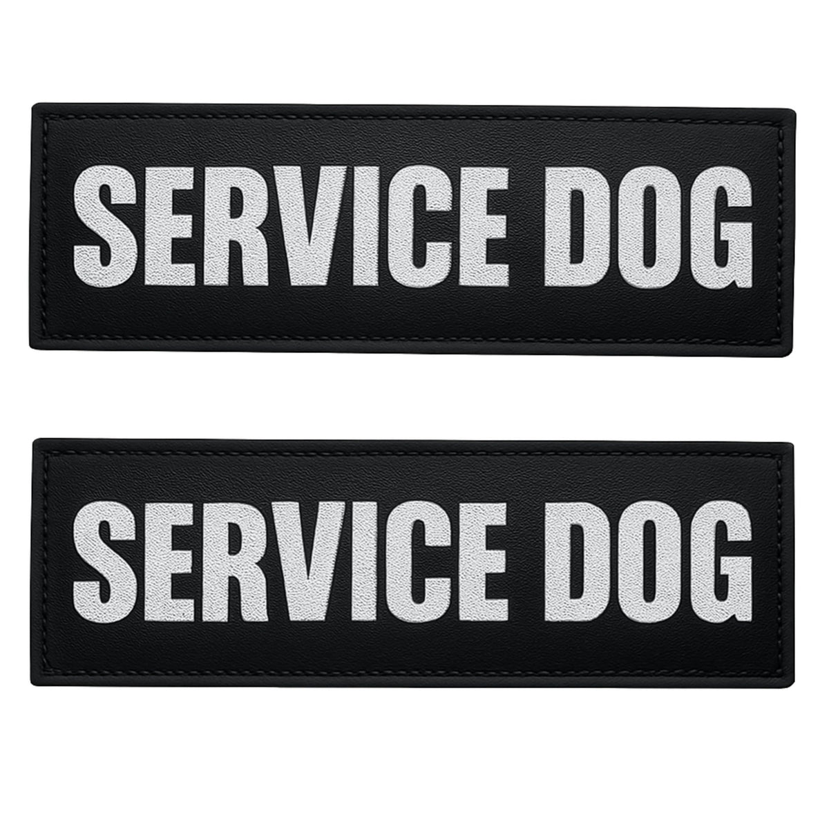 Patch réfléchissant ALBCORP CHIEN DE SERVICE pour meilleure visibilité nocturne.